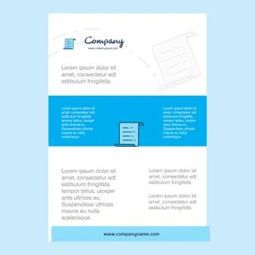 Template layout for Text document comany profile ,annual report, presentation Stock Illustration
