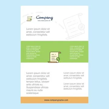Template layout for Text document comany profile ,annual report, presentation Stock Illustration