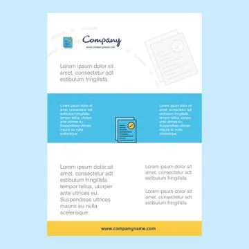 Template layout for Text document comany profile ,annual report, presentation Stock Illustration