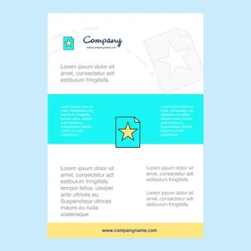 Template layout for Text file  comany profile ,annual report, presentations,  Stock Illustration