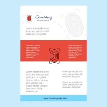 Template layout for Thumb Impression  comany profile ,annual report, presenta Stock Illustration