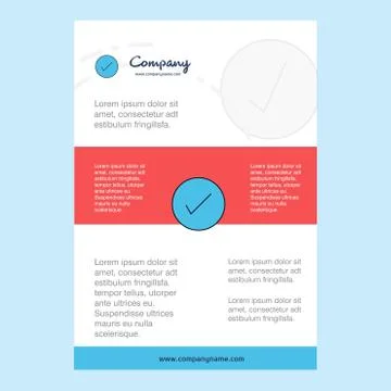 Template layout for Tick comany profile ,annual report, presentations, leafle Illustrazione stock
