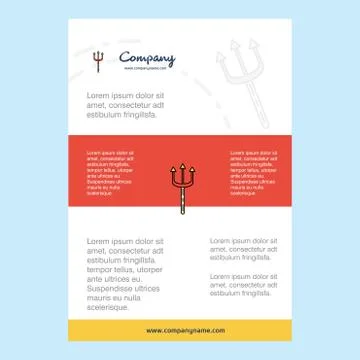 Template layout for Trident  comany profile ,annual report, presentations, le Stock Illustration