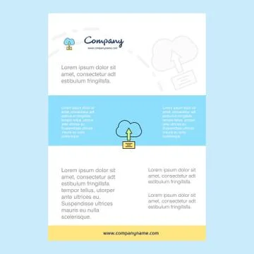 Template layout for Uploading on cloud  comany profile ,annual report, presen Illustrazione stock