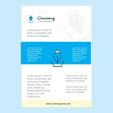 Template layout for Vector  comany profile ,annual report, presentations, lea Stock Illustration