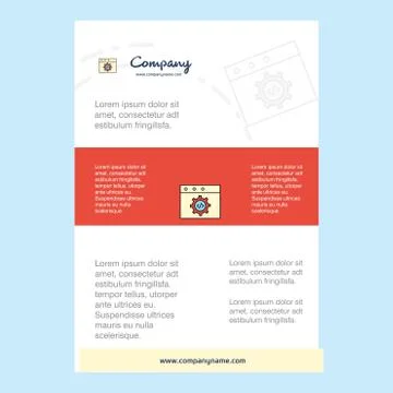 Template layout for Website programming comany profile ,annual report, presen Stock Illustration