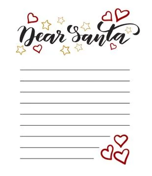 Template Letter to Santa Stock Illustration