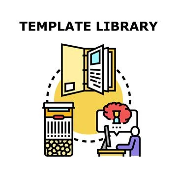 Template library creating, organizing, managing document structure Stock Illustration