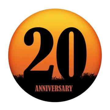 Template Logo Anniversary Vector Illustration Illustrazione stock