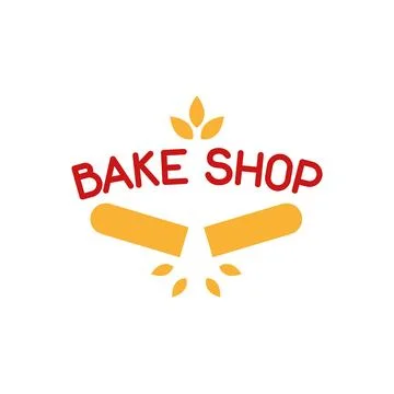 Template Logo Creative Initial Biscuit, crunch, crispy, snack shape concept. Stock Illustration