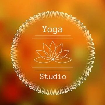 Template for logo of yoga studio Stock Illustration