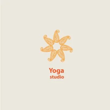 Template logo for yoga studios Stock Illustration