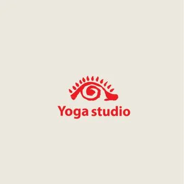Template logo for yoga studios Stock Illustration