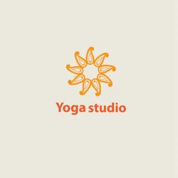 Template logo for yoga studios Stock Illustration