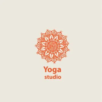 Template logo for yoga studios Stock Illustration