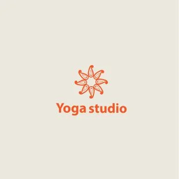 Template logo for yoga studios Stock Illustration