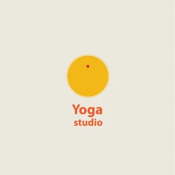 Template logo for yoga studios. sun Stock Illustration