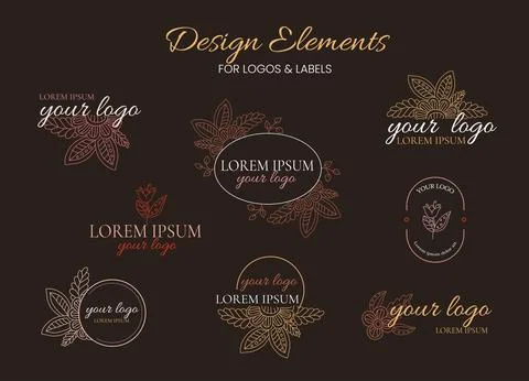 Template for logotype, label, sign, icon. Stock Illustration