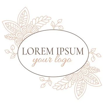 Template for logotype, label, sign, icon. Stock Illustration