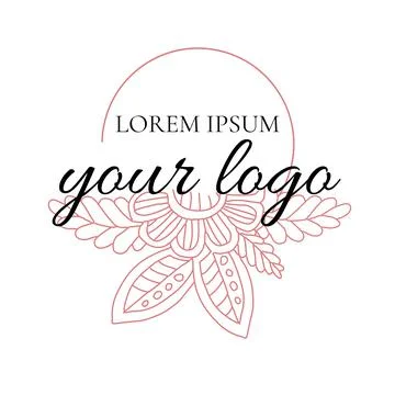 Template for logotype, label, sign, icon. Stock Illustration