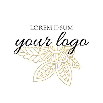 Template for logotype, label, sign, icon. Stock Illustration