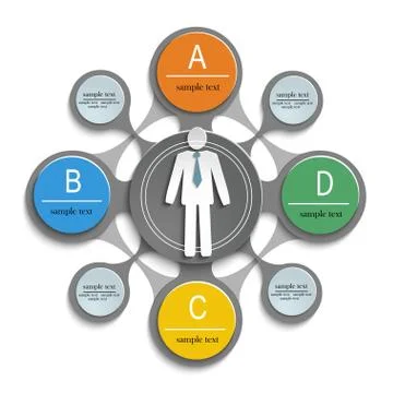 Template with a man Stock Illustration