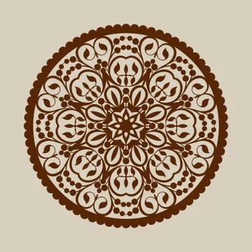 The template mandala pattern for decorative rosette Stock Illustration
