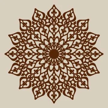 The template mandala pattern for decorative rosette Stock Illustration