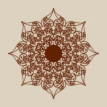 The template mandala pattern for decorative rosette Stock Illustration