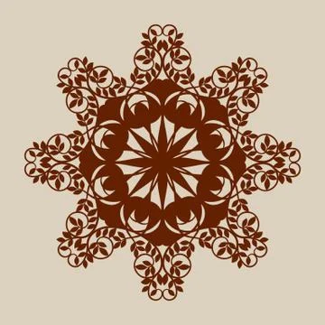 The template mandala pattern for decorative rosette Stock Illustration