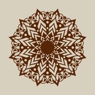The template mandala pattern for decorative rosette Stock Illustration