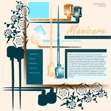 Template for manicure site Stock Illustration