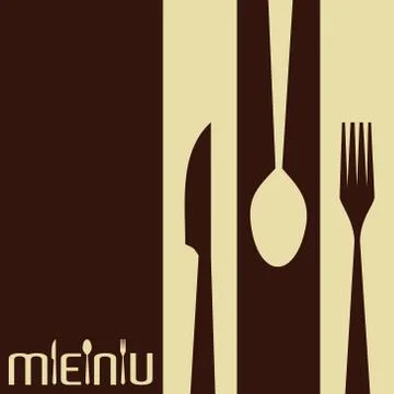 Template for menu card with cutlery-Vector Illustration Stock Illustration
