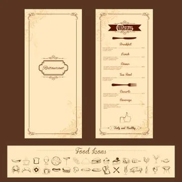 Template for Menu Card Stock Illustration