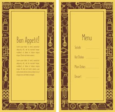 Template menu design. Stock Illustration