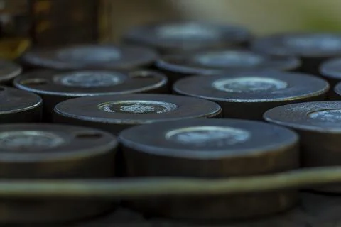 Template for minting coins Stock Photos