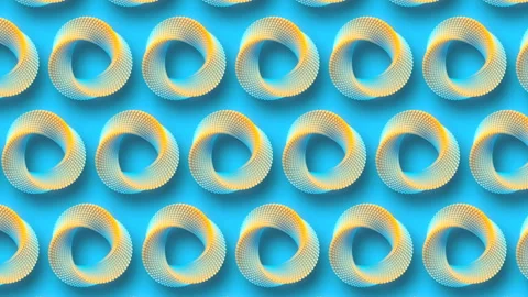 Template with moving pattern of Mobius ribbons. 3d rendering loop animation 4K Stock Footage 147596520
