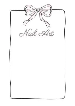 Template "Nail Art" Stock Illustration