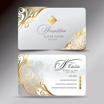 Template of name card, vector illustration, white background Stock Illustration