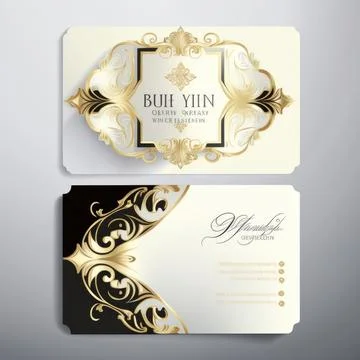 Template of name card, vector illustration, white background, Made by AI Stock Illustration