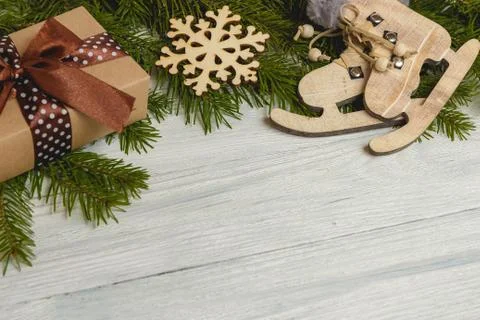 Template for New Year space for text. Mockup for advertising, congratulations Stock Photos