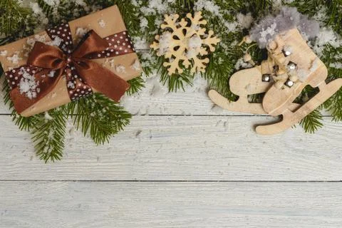 Template for New Year space for text. Mockup for advertising, congratulations Stock Photos