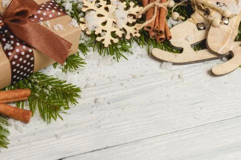Template for New Year space for text. Mockup for advertising, congratulations Stock Photos