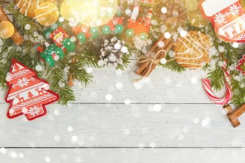 Template for New Year space for text. Mockup for advertising, congratulations Stock Photos