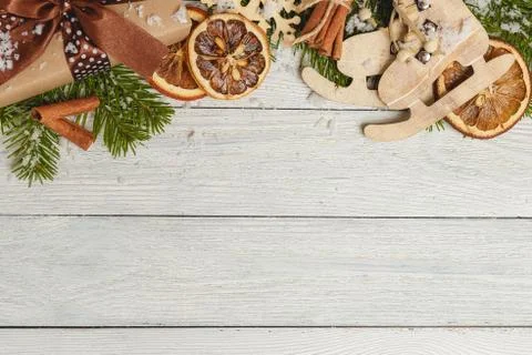 Template for New Year space for text. Mockup for advertising, congratulations Stock Photos