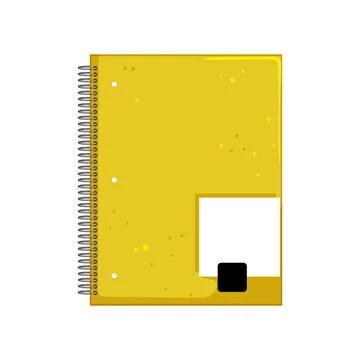 Template notebook cartoon vector illustration Stock Illustration