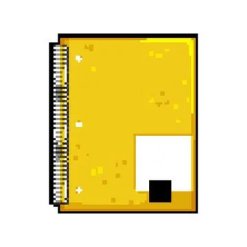 Template notebook pixel art vector illustration sign color Stock Illustration
