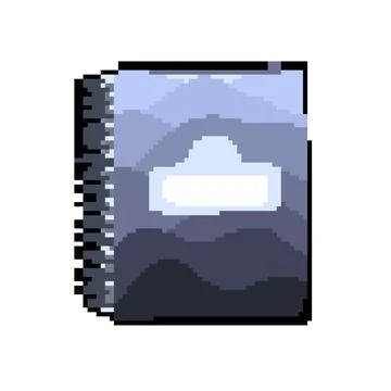 Template notebook pixel art vector illustration Stock Illustration