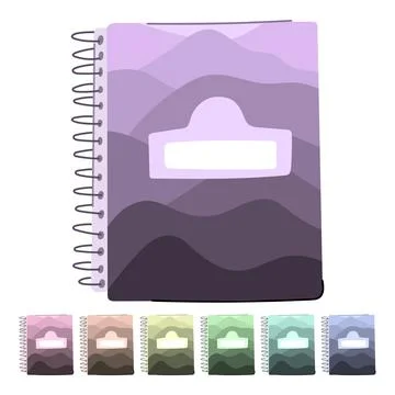 Template notebook vector cartoon graphic Stock Illustration