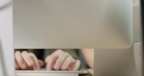 Template or background of hands typing in a blurred shot Stock Footage 104524804